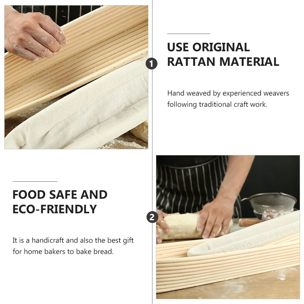 Bread Basket Baking Tool 34x10x5 5cm Rattan Proofing Dough Natural Material Reusable Fermentation Bread Making Accessories
Bread Basket Baking Tool 34x10x5 5cm Rattan Proofing Dough Natural Material Reusable Fermentation Bread Making Accessories