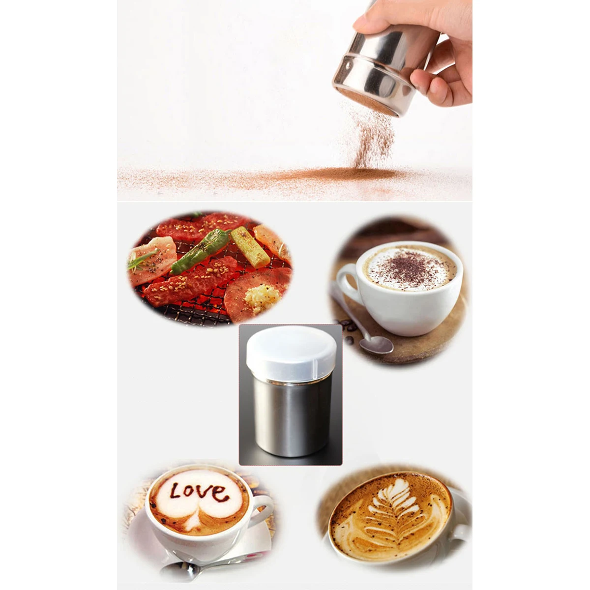 Stainless Steel Sugar Pepper Sugar Shaker Cooking Dust Seasoning Cans Proof Seasoning Shaker Kitchen Tool Strainer
Stainless Steel Sugar Pepper Sugar Shaker Cooking Dust Seasoning Cans Proof Seasoning Shaker Kitchen Tool Strainer