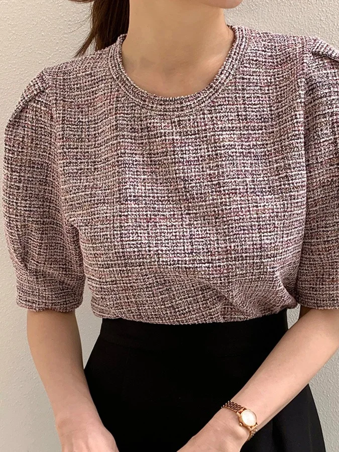 Ele ort Sve Женский корейский круглый топ Ne Thi Tweed Sweet Design Повседневный шикарный топ на лето
Ele ort Sve Женский корейский круглый топ Ne Thi Tweed Sweet Design Повседневный шикарный топ на лето