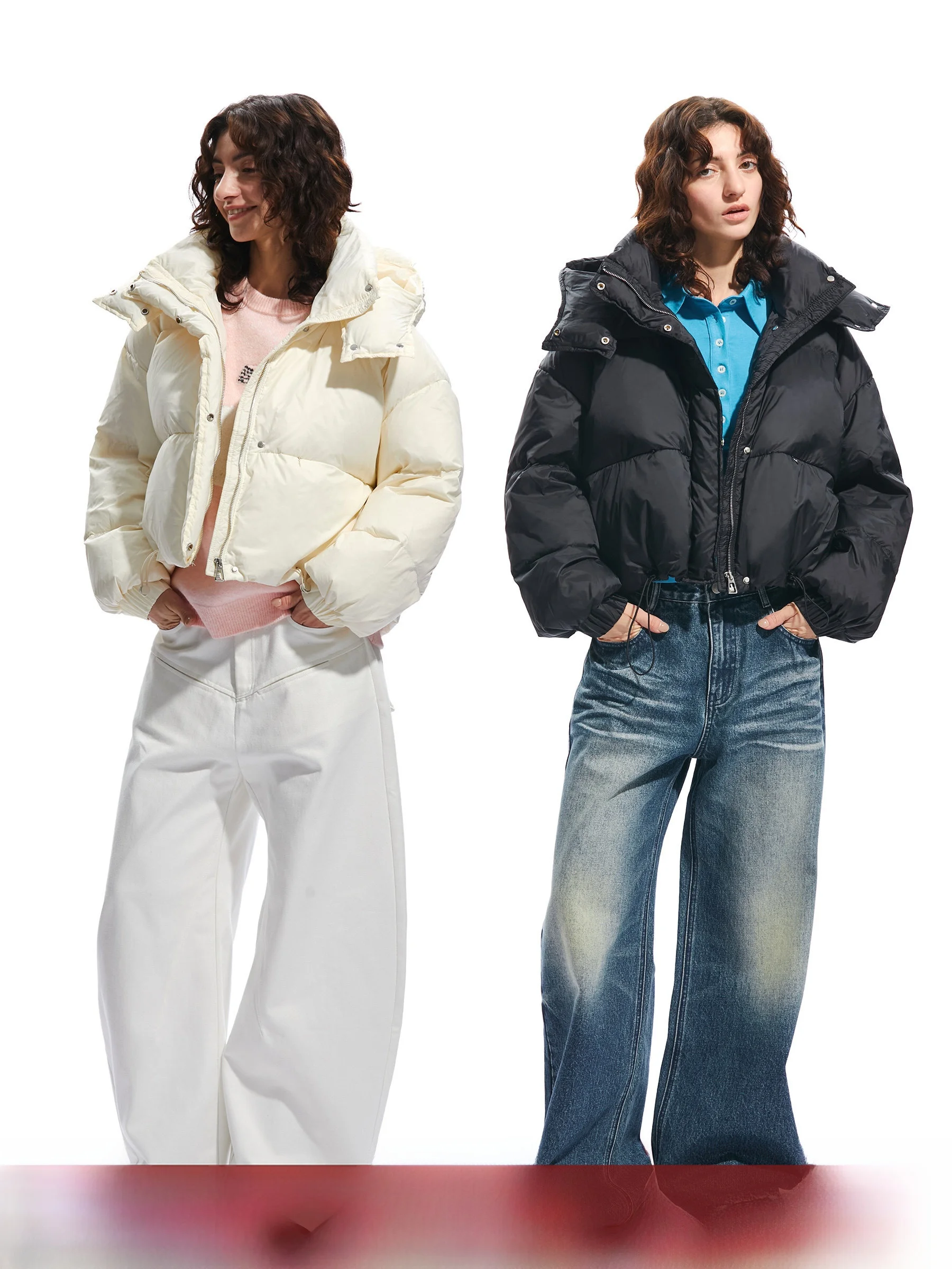 Warm Winter Short Women's Puffer Jacket White Duck down Bread Style Coat Street Style Slim Fit Long Sleeve Neutral Color
Warm Winter Short Women's Puffer Jacket White Duck down Bread Style Coat Street Style Slim Fit Long Sleeve Neutral Color