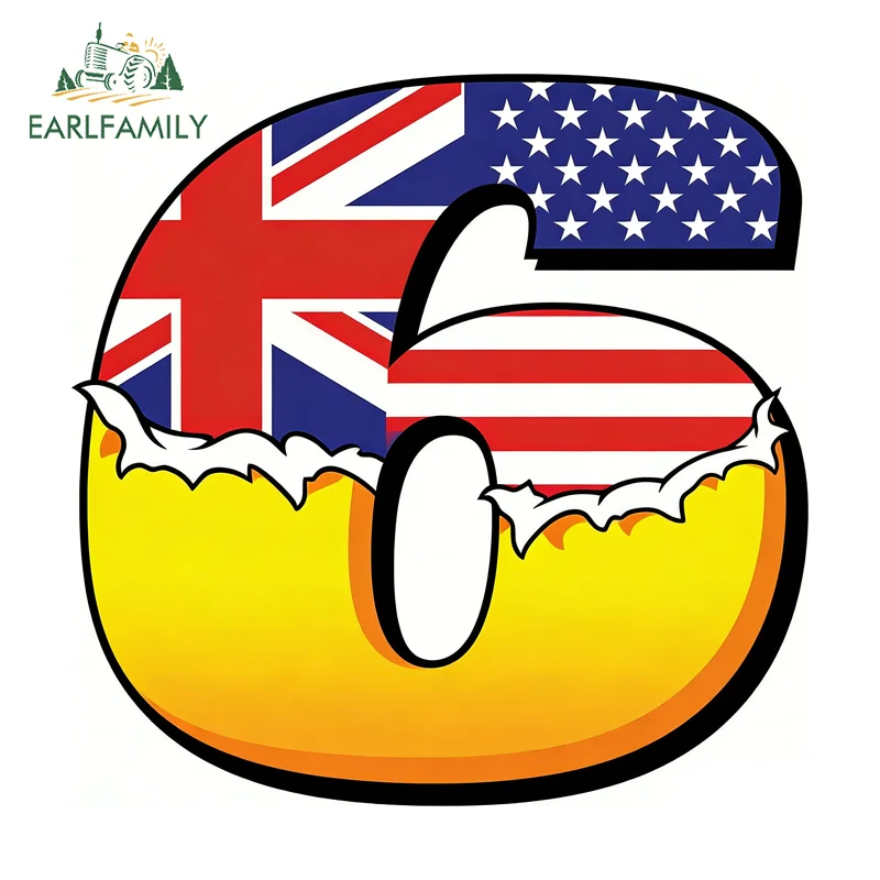 EARLFAMILY Funny Flag Numbers Car Stickers Personality Skateboard Surfboard Decal Scratch-Proof Windshield Trunk Decorations
EARLFAMILY Funny Flag Numbers Car Stickers Personality Skateboard Surfboard Decal Scratch-Proof Windshield Trunk Decorations