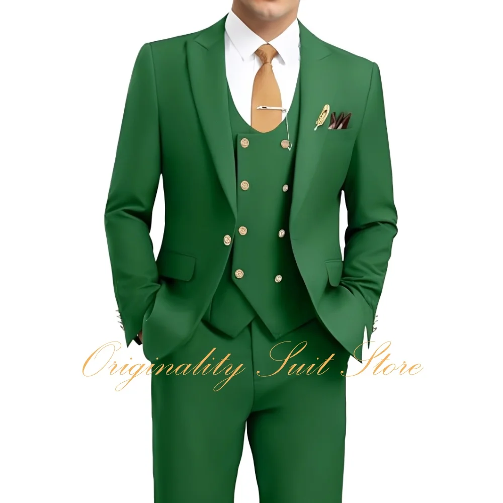 Men's Suits 3 Piece Tuxedo Suit Slim Fit One Button Blazer Vest Pants Wedding Prom Homecoming Men Suits
Men's Suits 3 Piece Tuxedo Suit Slim Fit One Button Blazer Vest Pants Wedding Prom Homecoming Men Suits