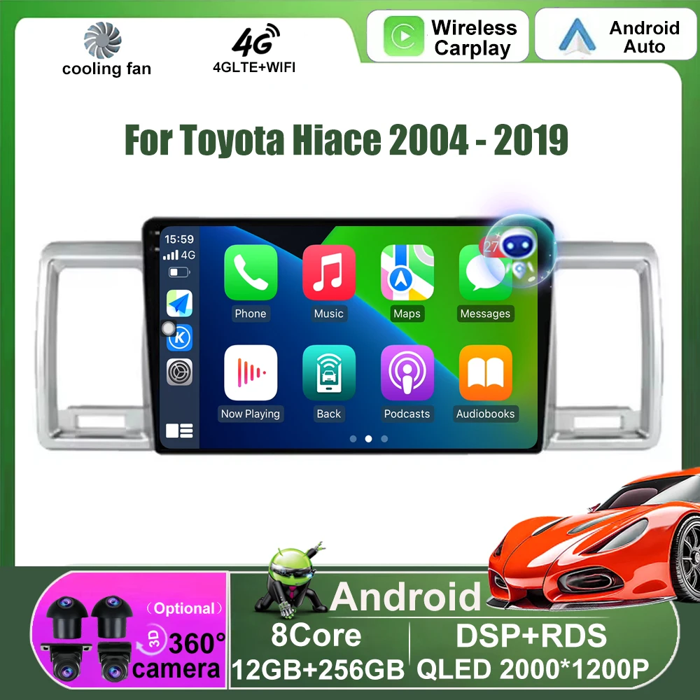 Android Auto Carplay For Toyota Hiace 2004 - 2019 Car Radio Multimedia Video Player Navigation GPS Tools 4G WIFI BT DSP 10 Inch
Android Auto Carplay For Toyota Hiace 2004 - 2019 Car Radio Multimedia Video Player Navigation GPS Tools 4G WIFI BT DSP 10 Inch