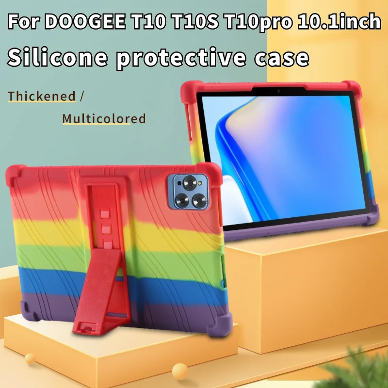 For DOOGEE T10 T10S T10pro 10.1 inch tablet case with anti drop strap bracket soft silicone protective cover Child Friendly
For DOOGEE T10 T10S T10pro 10.1 inch tablet case with anti drop strap bracket soft silicone protective cover Child Friendly
