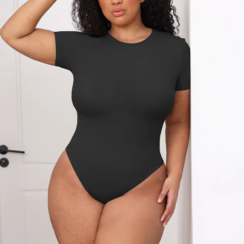 Dimmkof, обновленная ткань больших размеров, супер эластичное боди с круглым вырезом, 4-стороннее эластичное боди с короткими рукавами, бесшовное
Dimmkof, обновленная ткань больших размеров, супер эластичное боди с круглым вырезом, 4-стороннее эластичное боди с короткими рукавами, бесшовное