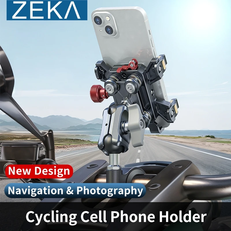 ZEKA Metal Bike Motorcycle Mobile Phone Holder Adjustable 360°Rotating off-road Shockproof Bracket For 4.7-7 inch Phone
ZEKA Metal Bike Motorcycle Mobile Phone Holder Adjustable 360°Rotating off-road Shockproof Bracket For 4.7-7 inch Phone