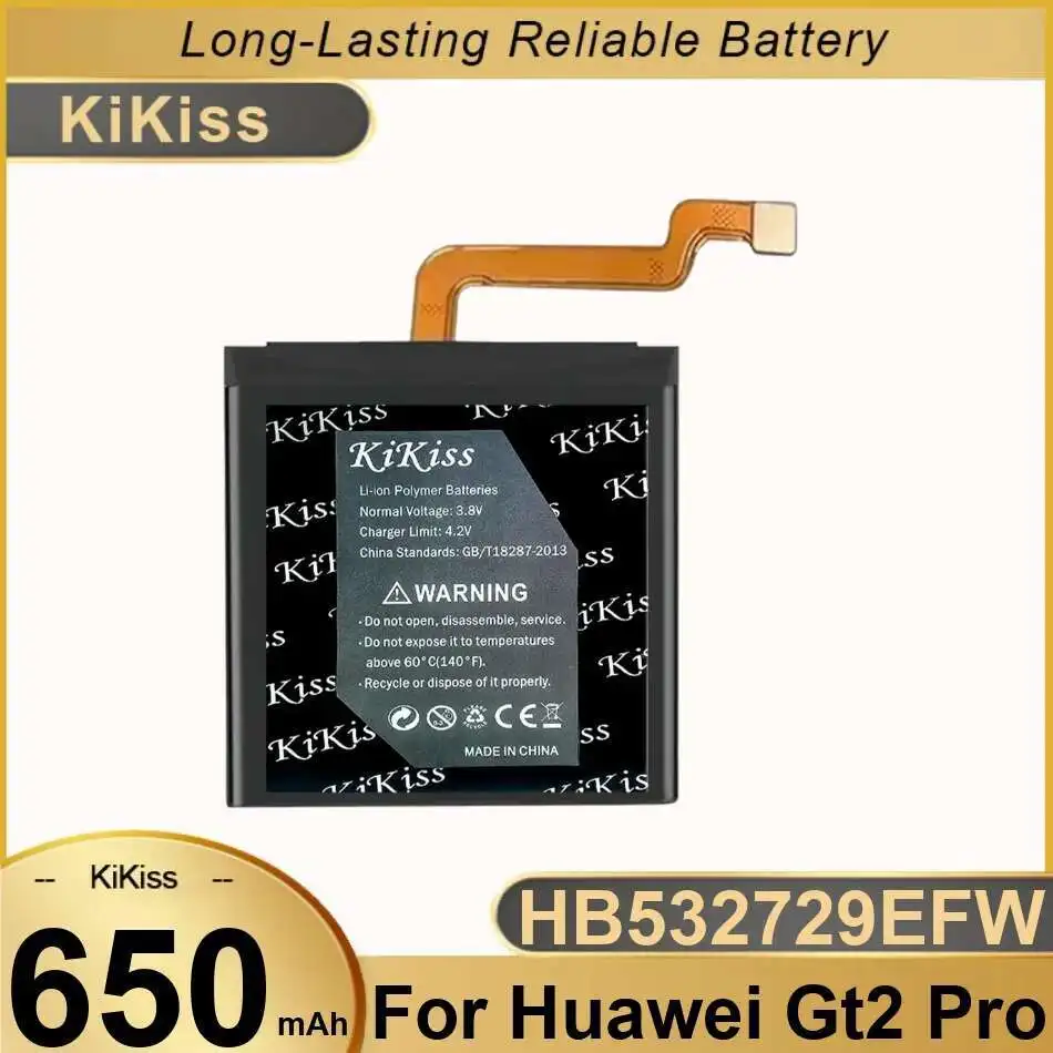 Аккумулятор для часов высокой совместимости 650 мАч для Huawei GT2 Pro, замена премиум-класса HB532729EFW
Аккумулятор для часов высокой совместимости 650 мАч для Huawei GT2 Pro, замена премиум-класса HB532729EFW