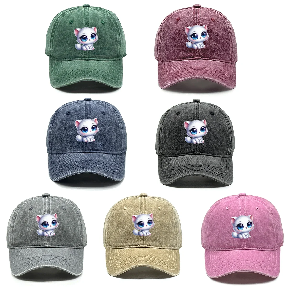 Cat Printed Solid Color Cotton Adjustable Strap Baseball Cap Men Outdoor Casual Trucker Hat Sun Protective
Cat Printed Solid Color Cotton Adjustable Strap Baseball Cap Men Outdoor Casual Trucker Hat Sun Protective