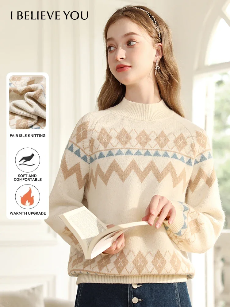 I BELIEVE YOU Fair Isle Knitting Pullover Sweater Women 2024 Winter New Raglan Sleeve Soft Knit Wears Jumper Female 2234125172
I BELIEVE YOU Fair Isle Knitting Pullover Sweater Women 2024 Winter New Raglan Sleeve Soft Knit Wears Jumper Female 2234125172