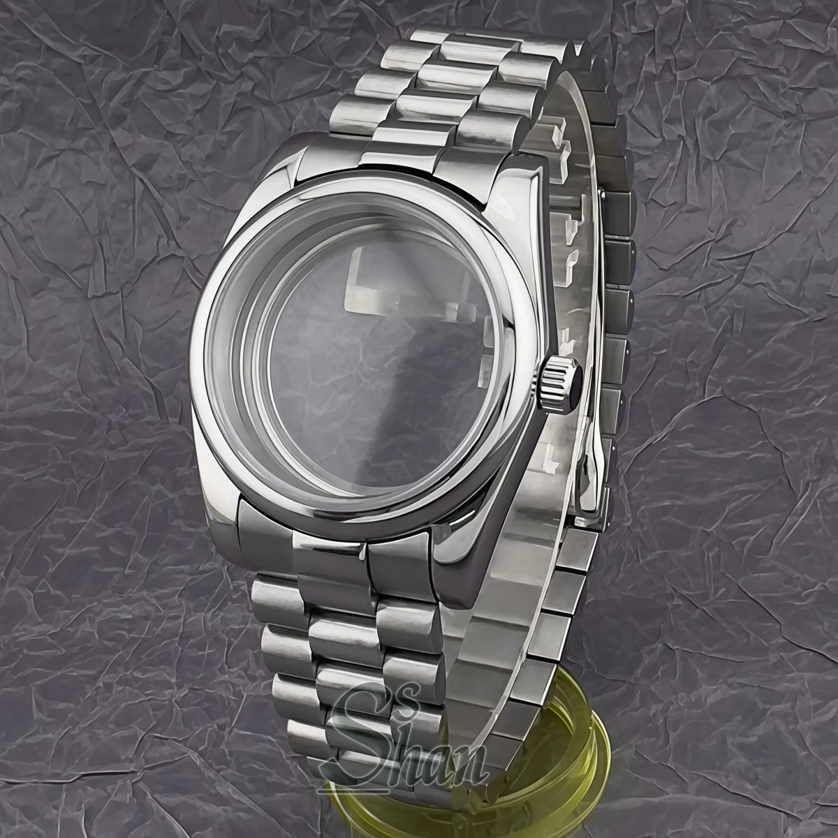 36mm/39mm stainless steel case round bezel sapphire glass is suitable for NH34A NH35A ETA2824 Miyota movement presidential strap
36mm/39mm stainless steel case round bezel sapphire glass is suitable for NH34A NH35A ETA2824 Miyota movement presidential strap