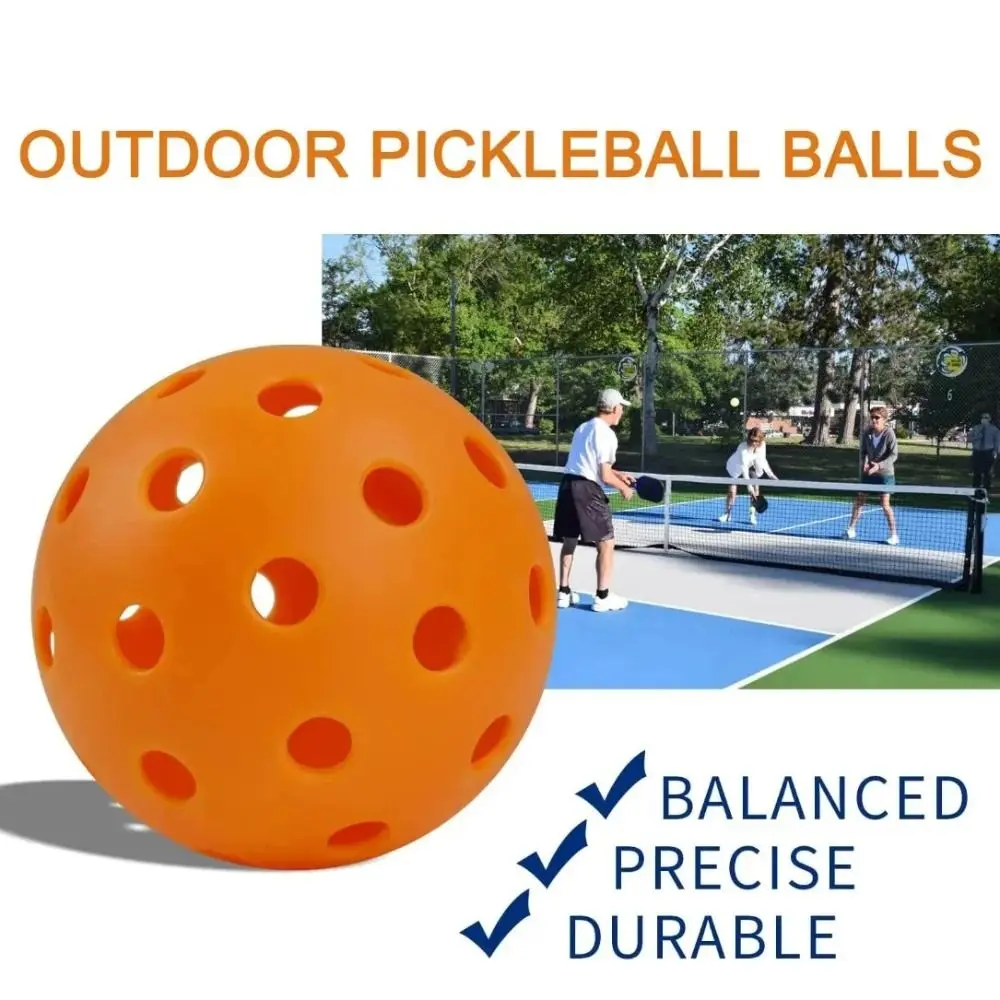Professional 74MM Pickleball 40 Holes Plastic Competition Pickleball woth Black Mesh Bag Durable Sports Ball Training
Professional 74MM Pickleball 40 Holes Plastic Competition Pickleball woth Black Mesh Bag Durable Sports Ball Training
