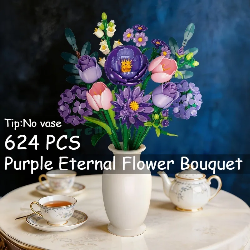 624PCS Pretty Purple Eternal Flower Bouquet Building Blocks,Rose Home Decoration DIY Toy Holiday Valentine's Gift for Kids Adult
624PCS Pretty Purple Eternal Flower Bouquet Building Blocks,Rose Home Decoration DIY Toy Holiday Valentine's Gift for Kids Adult