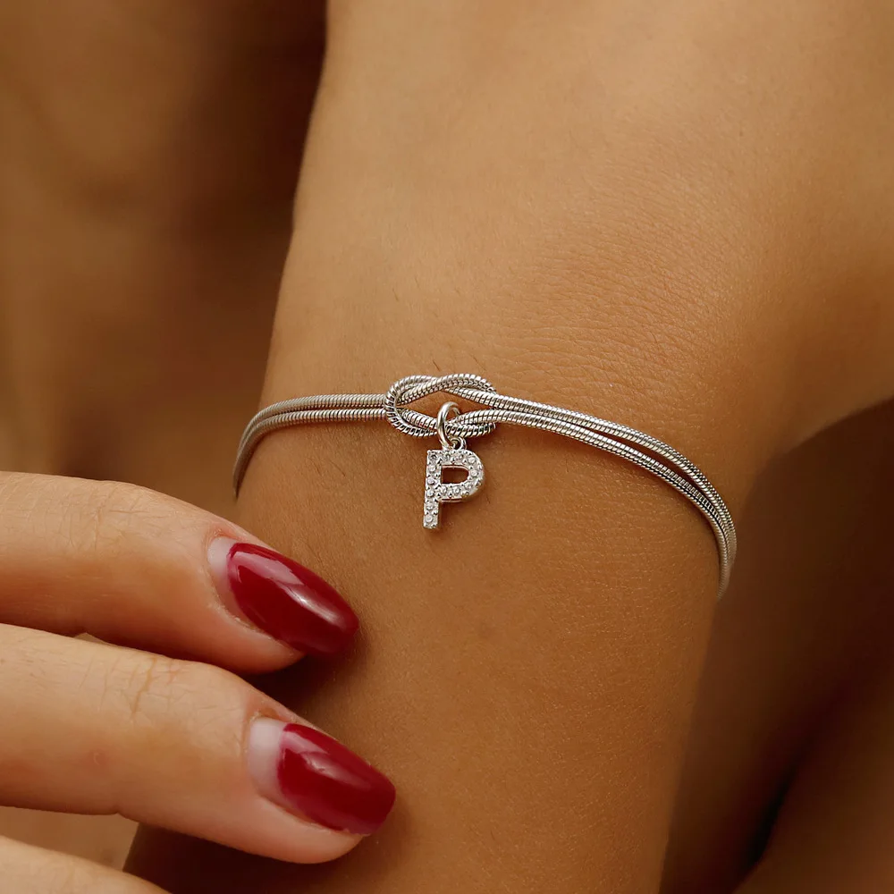 Custom 26-Letter Knotted Bracelet Stainless Steel Snake Chain Bracelet Infinity Loop Bracelet Golden Women's Initial Jewelry
Custom 26-Letter Knotted Bracelet Stainless Steel Snake Chain Bracelet Infinity Loop Bracelet Golden Women's Initial Jewelry