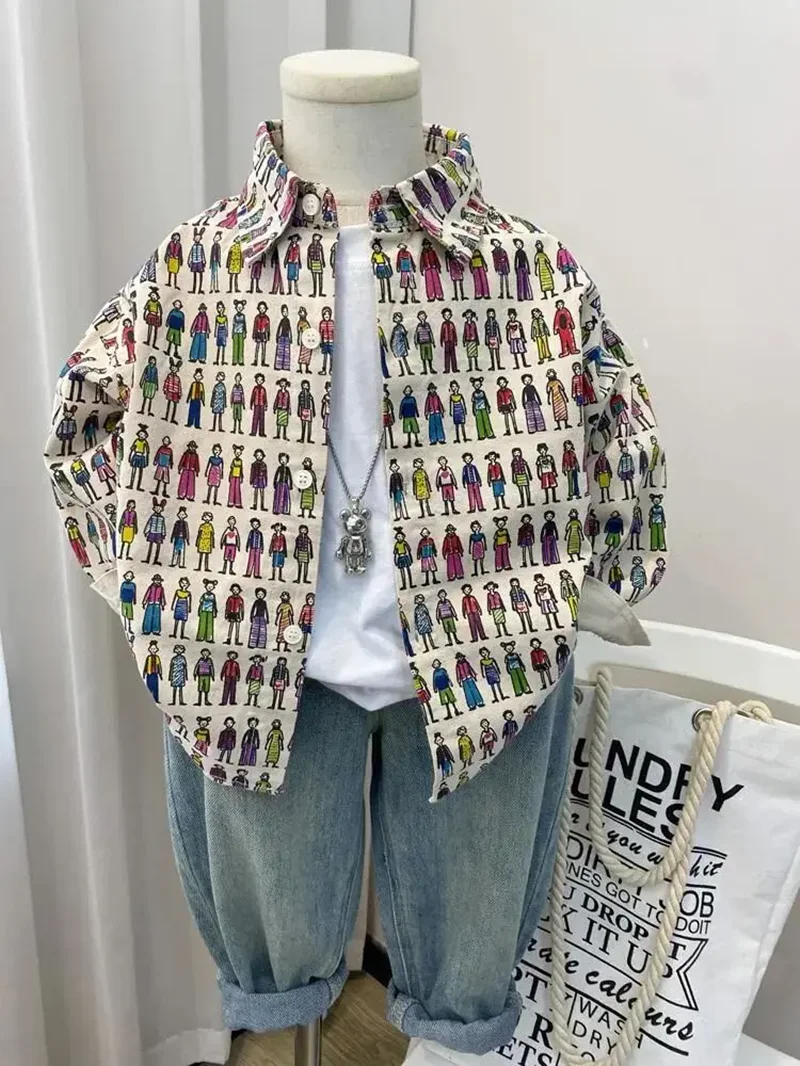 2026 New Boys' Shirt Jacket Spring and Autumn Korean Version Children's Printed Long Sleeved Lapel Shirt Top
2026 New Boys' Shirt Jacket Spring and Autumn Korean Version Children's Printed Long Sleeved Lapel Shirt Top