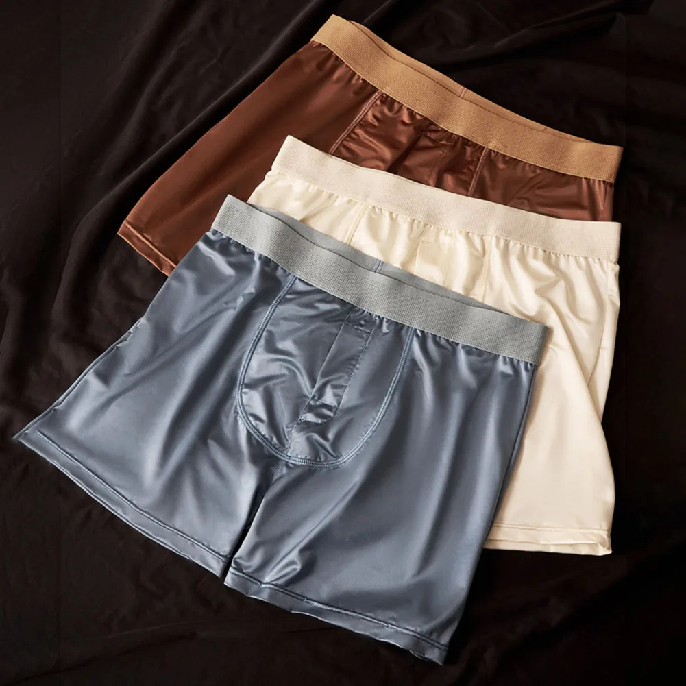 Men Satin-like Smooth Ice Silk Lingerie Loose Underpants Seamless Boxers Home Wear Mens Sexy Underwear Trunk Male Sexy Panties
Men Satin-like Smooth Ice Silk Lingerie Loose Underpants Seamless Boxers Home Wear Mens Sexy Underwear Trunk Male Sexy Panties