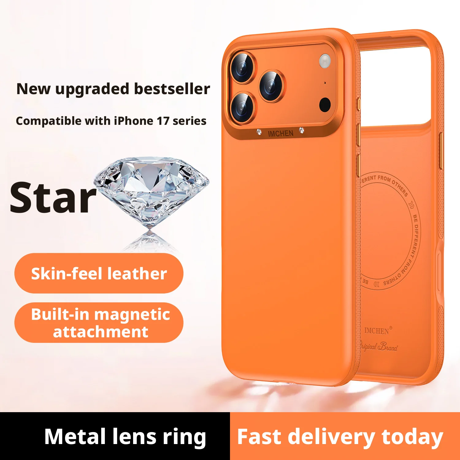 Skin-feel Leather Invisible Magnetic Closure Case For iphone 17 Pro Max/17 Pro/17 Shockproof Metrl Lens Ring Protection Cover
Skin-feel Leather Invisible Magnetic Closure Case For iphone 17 Pro Max/17 Pro/17 Shockproof Metrl Lens Ring Protection Cover