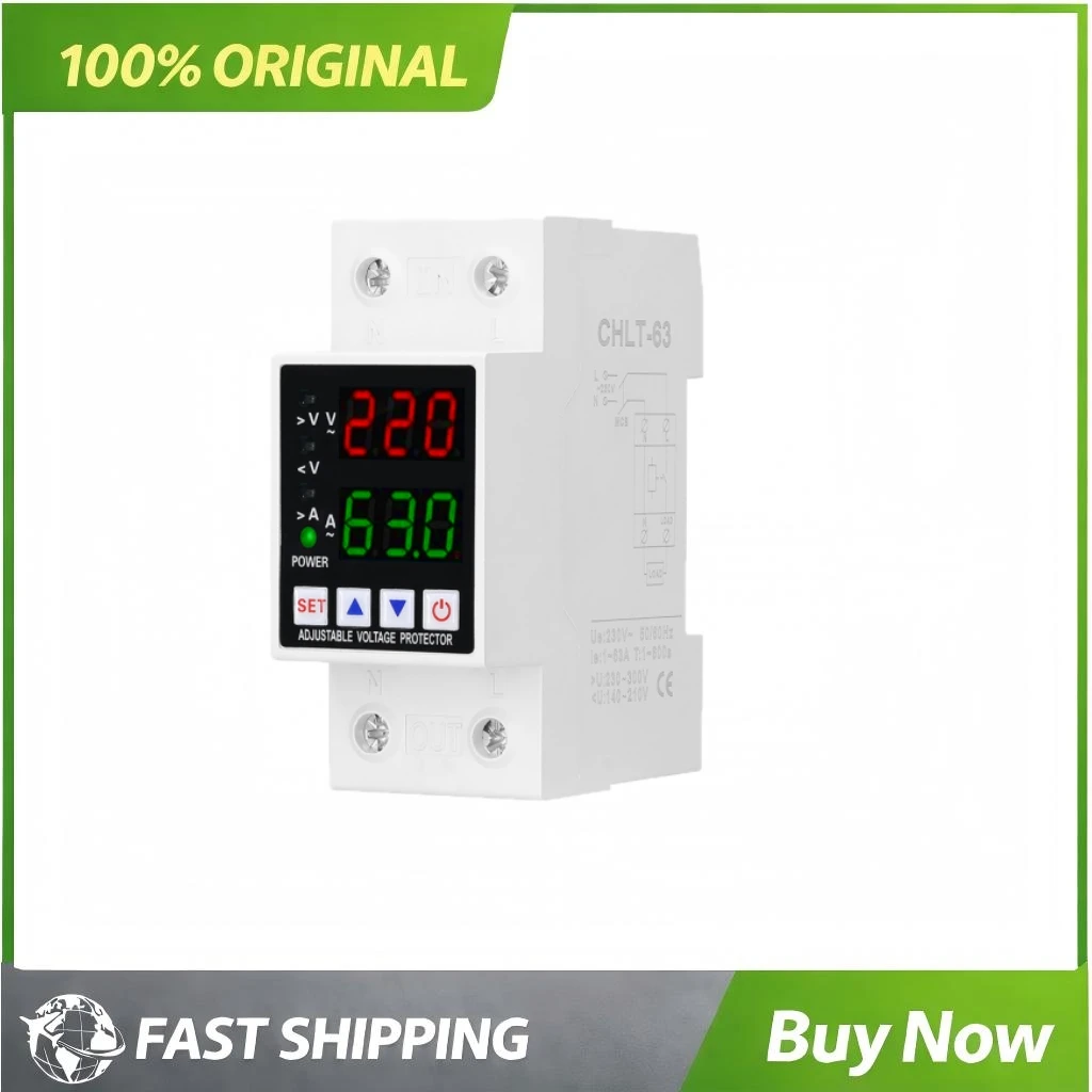 Relay Self-resetting Voltage Protector Multifunctional Self-Resetting Dual Display Protector Over-current Protect Device 1-63A
Relay Self-resetting Voltage Protector Multifunctional Self-Resetting Dual Display Protector Over-current Protect Device 1-63A