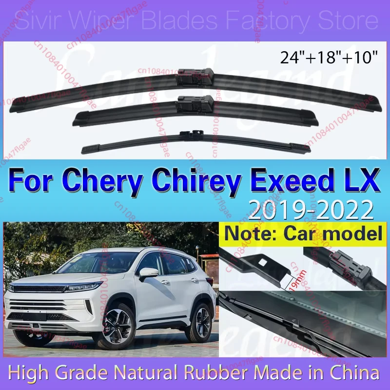 Car Front Rear Wiper Blades For Chery Chirey Exeed LX 2019 - 2022 Windshield Windscreen Clean Window Car Accessories 24"+18"+10"
Car Front Rear Wiper Blades For Chery Chirey Exeed LX 2019 - 2022 Windshield Windscreen Clean Window Car Accessories 24"+18"+10"