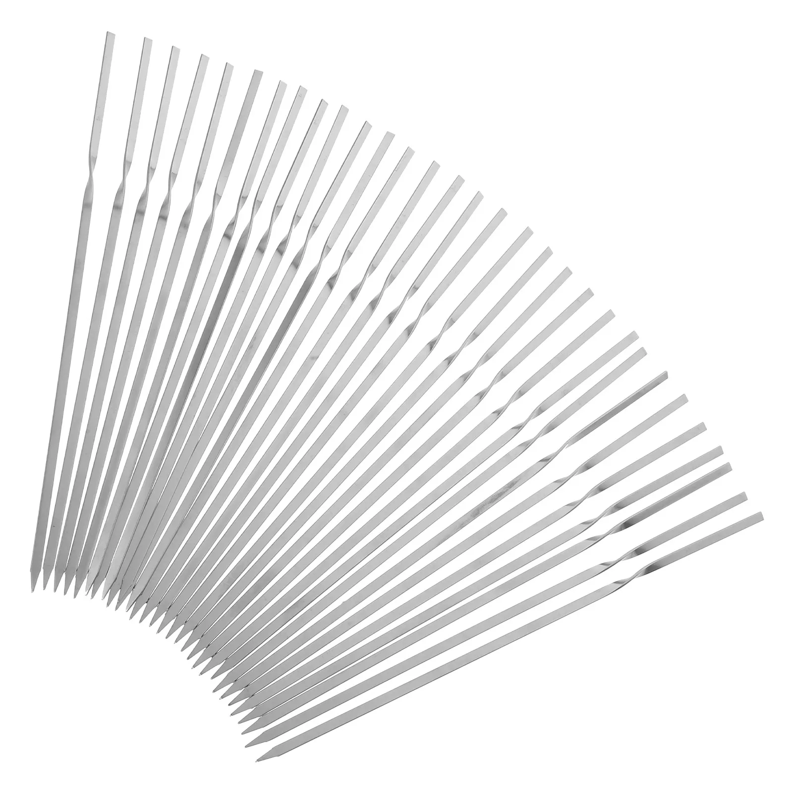 30 pcs BBQ Skewers 25cm Stainless Steel Grilling Tools Flat Design Comfortable Grip Reusable Easy Clean Heat Resistant Smooth
30 pcs BBQ Skewers 25cm Stainless Steel Grilling Tools Flat Design Comfortable Grip Reusable Easy Clean Heat Resistant Smooth