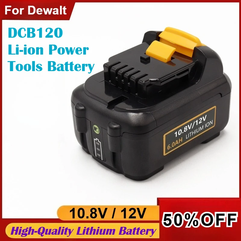 10.8V/12V Replacement for Dewalt DCB120 Lithium-ion Batteries 12V 3.0/4.0/5.0Ah Battery DCB123 DCB125 DCD710 Power Tools Battery
10.8V/12V Replacement for Dewalt DCB120 Lithium-ion Batteries 12V 3.0/4.0/5.0Ah Battery DCB123 DCB125 DCD710 Power Tools Battery