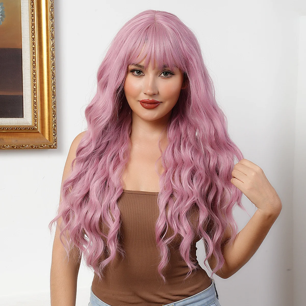 Женский парик (1 шт.) - синтетические волосы, модный и удобный, подходит для повседневной носки.
Женский парик (1 шт.) - синтетические волосы, модный и удобный, подходит для повседневной носки.