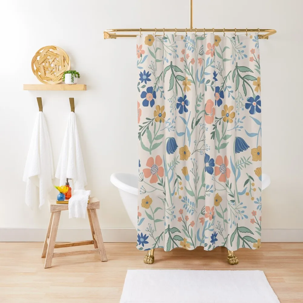 Pastel Blue & Pink Botanical Garden Floral Print Shower Curtain Cover For Bathrooms Curtain
Pastel Blue & Pink Botanical Garden Floral Print Shower Curtain Cover For Bathrooms Curtain