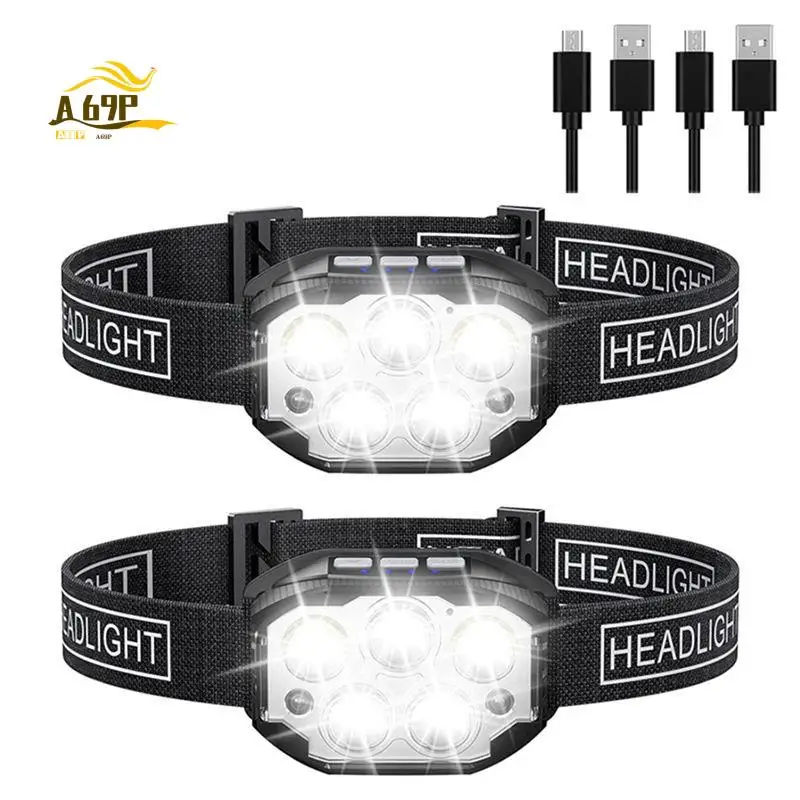 A69P-2Pcs Strong Light 5LED Portable Head Light Lamp USB Rechargeable Outdoor Cycling Hiking Night Fishing Sensor Headlight
A69P-2Pcs Strong Light 5LED Portable Head Light Lamp USB Rechargeable Outdoor Cycling Hiking Night Fishing Sensor Headlight