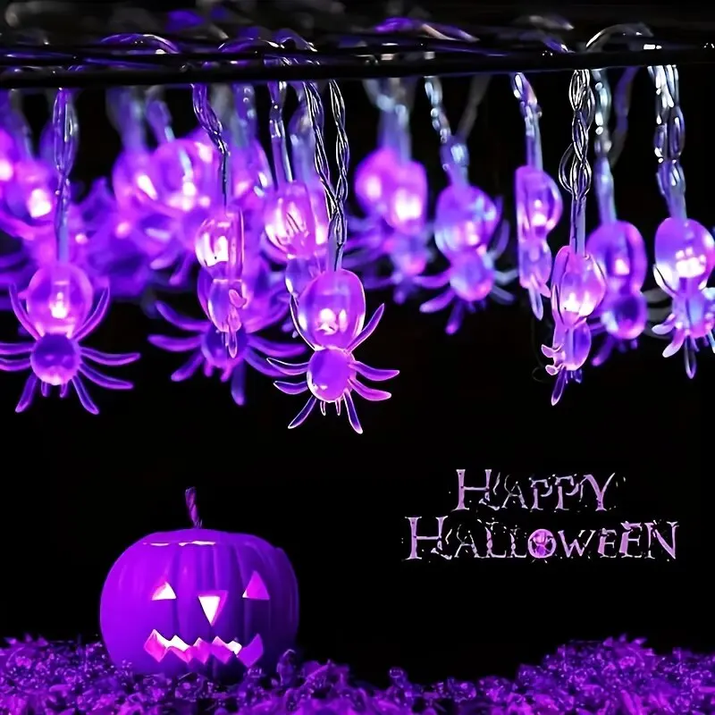 1pc Spider 10/20/40LEDs Light String,Halloween Atmosphere Decoration,Realistic Purple Spider Lights, Battery Powered
1pc Spider 10/20/40LEDs Light String,Halloween Atmosphere Decoration,Realistic Purple Spider Lights, Battery Powered