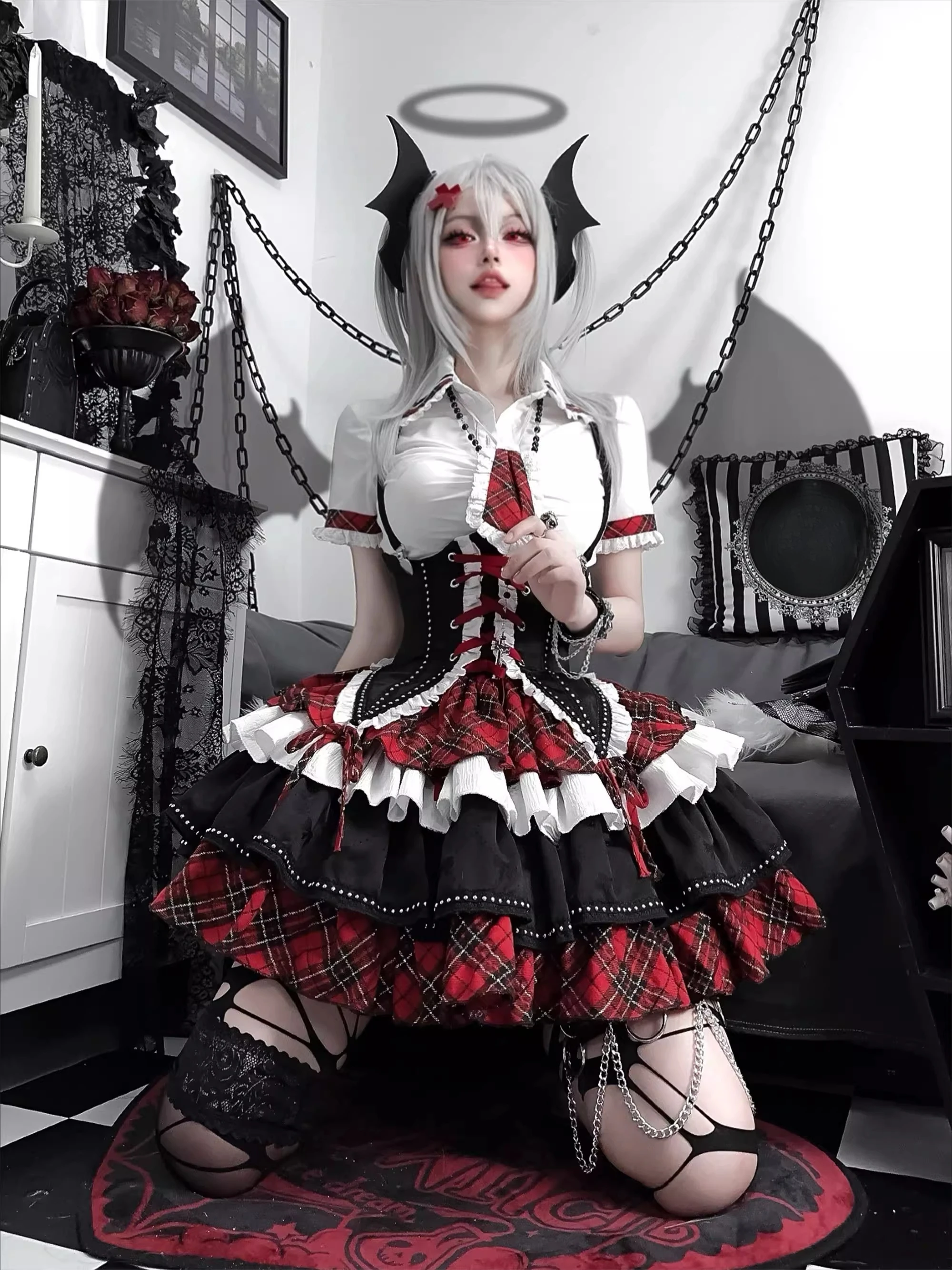 Наряд горничной на Хэллоуин, короткая юбка, женская Лолита, американская электронная девушка, эстетический комплект одежды Лолиты, платье, милое милое модное платье Gyaru, осень
Наряд горничной на Хэллоуин, короткая юбка, женская Лолита, американская электронная девушка, эстетический комплект одежды Лолиты, платье, милое милое модное платье Gyaru, осень