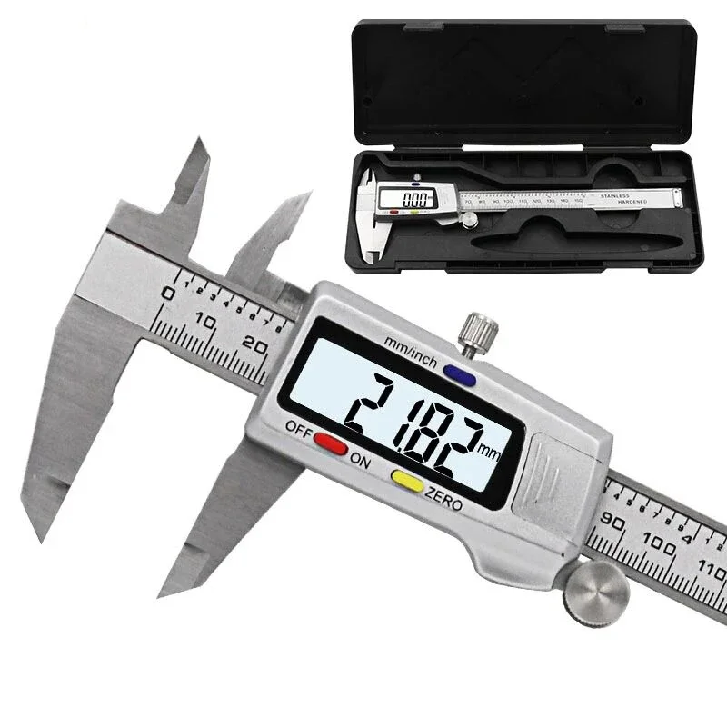 150mm Electronic Digital Metal Caliper 6 Inch Stainless Steel Vernier Caliper Gauge Micrometer Measuring Tool Digital Ruler
150mm Electronic Digital Metal Caliper 6 Inch Stainless Steel Vernier Caliper Gauge Micrometer Measuring Tool Digital Ruler
