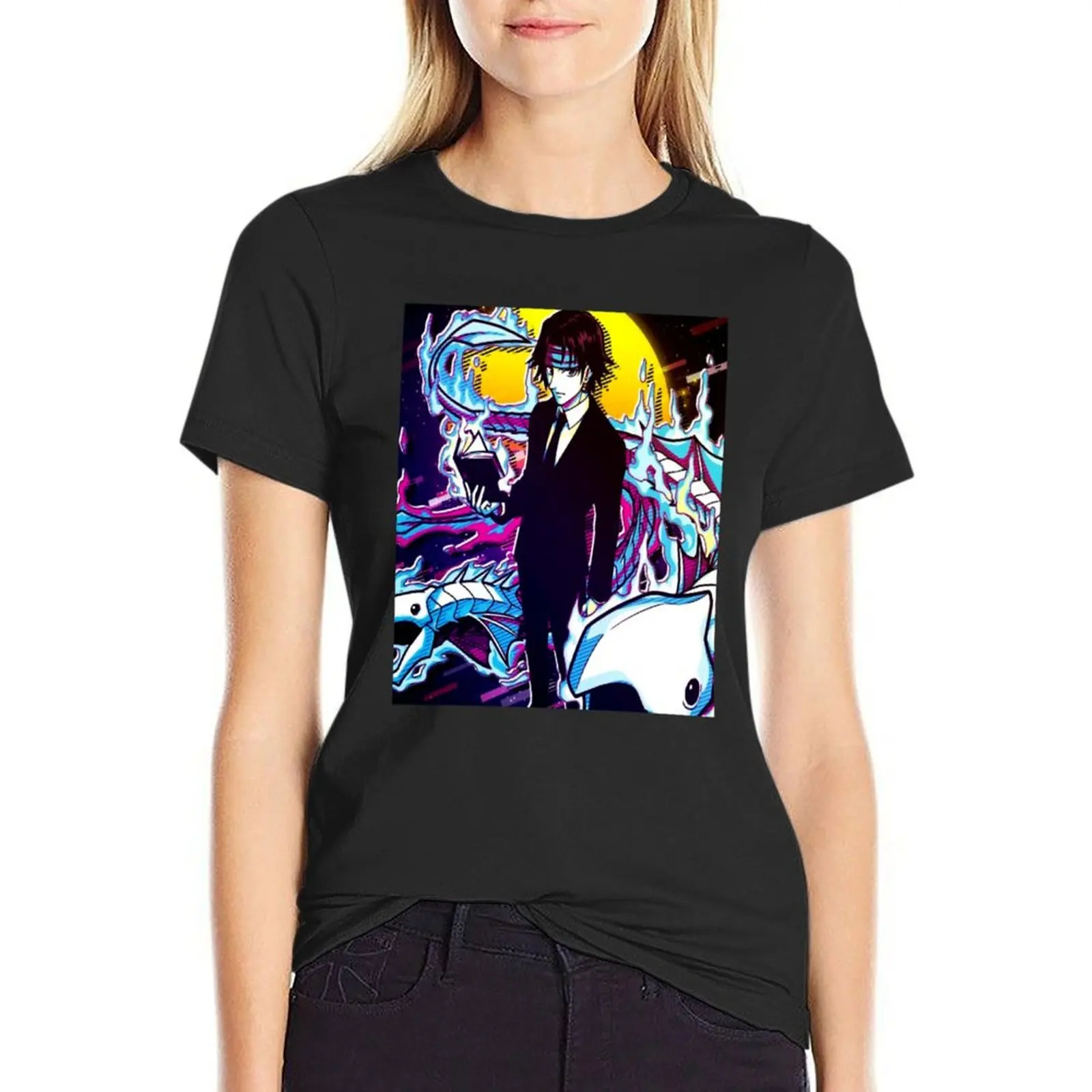 kuroro lucifuru T-Shirt korean fashion sports fans Short sleeve tee fashion woman blouse 2025
kuroro lucifuru T-Shirt korean fashion sports fans Short sleeve tee fashion woman blouse 2025