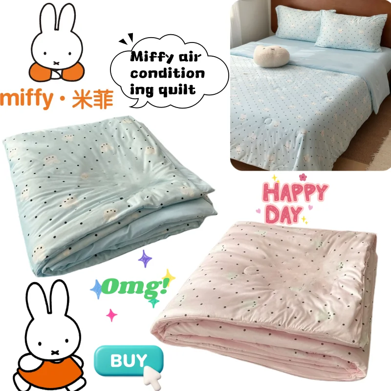 Miffy air conditioner quilt with creative high-appearance cartoon print soft and skin-friendly cool silk washable summer quilt
Miffy air conditioner quilt with creative high-appearance cartoon print soft and skin-friendly cool silk washable summer quilt