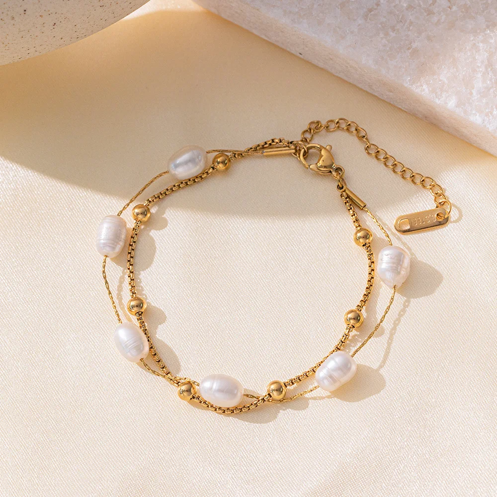 Zircon Pearl Bracelet Light Luxury High Grade Titanium Steel Bracelet Women's Non Fading Titanium Steel Jewelry
Zircon Pearl Bracelet Light Luxury High Grade Titanium Steel Bracelet Women's Non Fading Titanium Steel Jewelry
