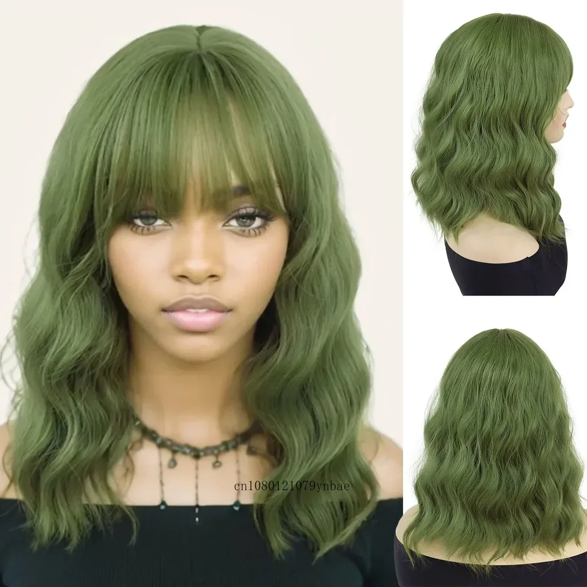CosplayGreen Cosplay Wigs Synthetic Short Water Wavy Wig with Bangs for Women Girl Halloween Costume Party Christmas Heat Resist
CosplayGreen Cosplay Wigs Synthetic Short Water Wavy Wig with Bangs for Women Girl Halloween Costume Party Christmas Heat Resist