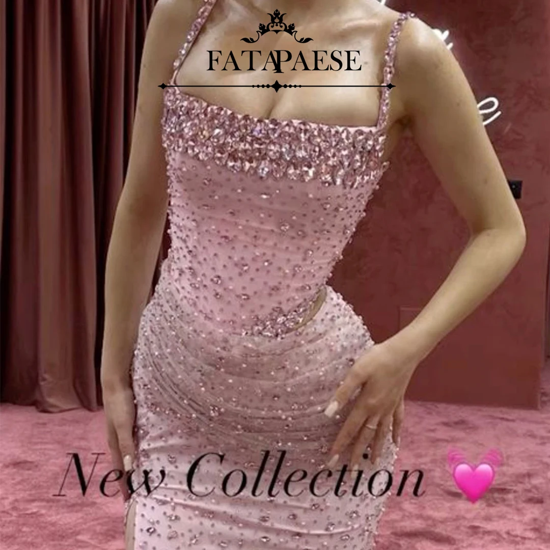 FATAPAESE Customzied Sexy Wedding Dress Thin shoulder Strap Crystals Gems Corset Beaded Mermaid Side-slit Gown Bride Clothes
FATAPAESE Customzied Sexy Wedding Dress Thin shoulder Strap Crystals Gems Corset Beaded Mermaid Side-slit Gown Bride Clothes