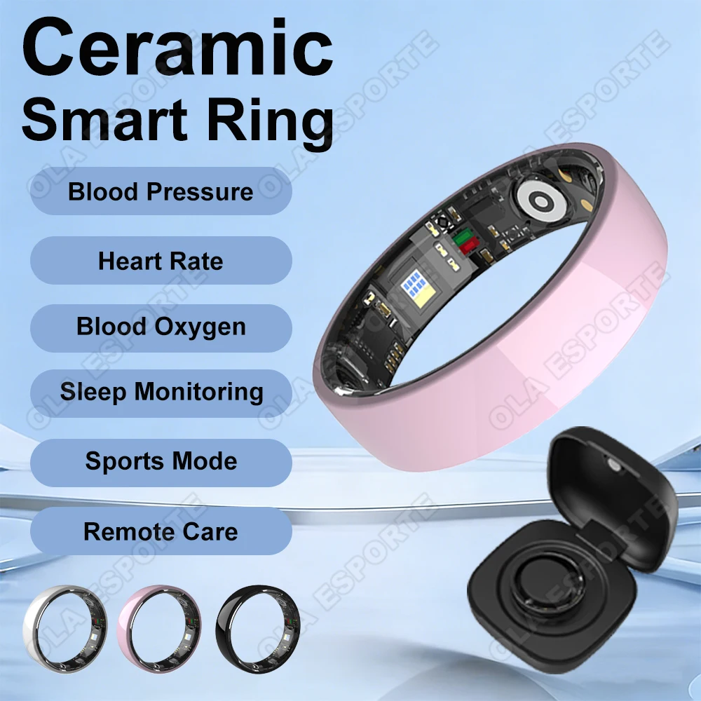 New Fashion Ceramic Smart Ring For Men Women Fitness Tracker IP68 Waterproof Blood Pressure Oxygen Measurement Smart Finger Ring
New Fashion Ceramic Smart Ring For Men Women Fitness Tracker IP68 Waterproof Blood Pressure Oxygen Measurement Smart Finger Ring