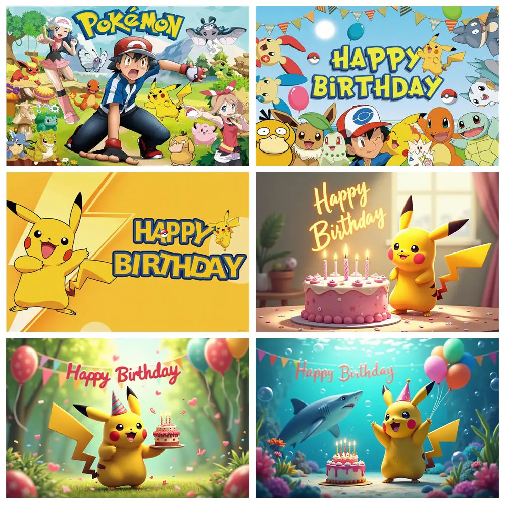 Pokemon Backdrop Pikachu Anime Children Boy Birthday Decorations Banner Poster Background Baby Party Photographic Wallpapers
Pokemon Backdrop Pikachu Anime Children Boy Birthday Decorations Banner Poster Background Baby Party Photographic Wallpapers