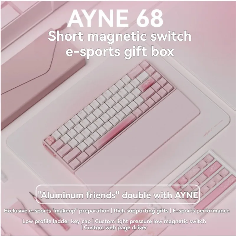 Ayne68 Keyboard Wired CNC Aluminum Low Profile 68 Key Magnetic Switch Keyboard PBT Resin Keycaps Gaming Office Accessories Gift
Ayne68 Keyboard Wired CNC Aluminum Low Profile 68 Key Magnetic Switch Keyboard PBT Resin Keycaps Gaming Office Accessories Gift