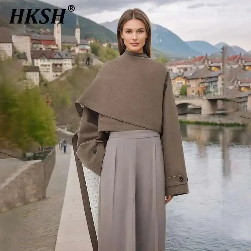 HKSH Autumn Winter New Women Tide Punk Styish Y2K Personalized Irregular Cut Cloak Coats Fashion Chic Elegant Windbreaker HK3171
HKSH Autumn Winter New Women Tide Punk Styish Y2K Personalized Irregular Cut Cloak Coats Fashion Chic Elegant Windbreaker HK3171