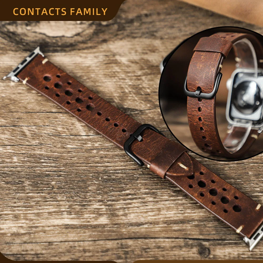 Handmade Top Genuine Cowhide Strap for IWatch Apple Watch Ultra 2 49mm 45mm 44mm 42mm 49mm 44mm 40mm Men's Watch Accessories
Handmade Top Genuine Cowhide Strap for IWatch Apple Watch Ultra 2 49mm 45mm 44mm 42mm 49mm 44mm 40mm Men's Watch Accessories