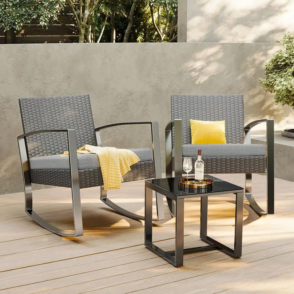 3 Pieces Bistro Set Outdoor Chairs,Outdoor Seating,Outdoor Seating Patio, Rocking Chairs, Wicker Chairs With Coffee Table Furnit
3 Pieces Bistro Set Outdoor Chairs,Outdoor Seating,Outdoor Seating Patio, Rocking Chairs, Wicker Chairs With Coffee Table Furnit