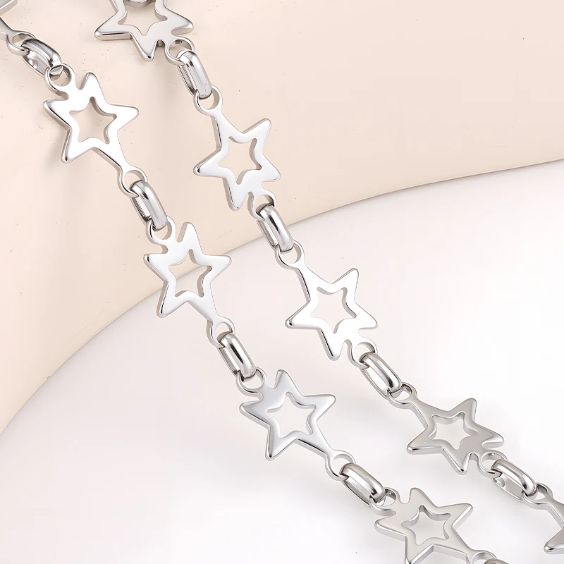 1Meter Stainless Steel Cute Hollow Stars Link Chain for Jewelry Making Crafts Materials Necklaces Bracelet Women DIY Accessories
1Meter Stainless Steel Cute Hollow Stars Link Chain for Jewelry Making Crafts Materials Necklaces Bracelet Women DIY Accessories