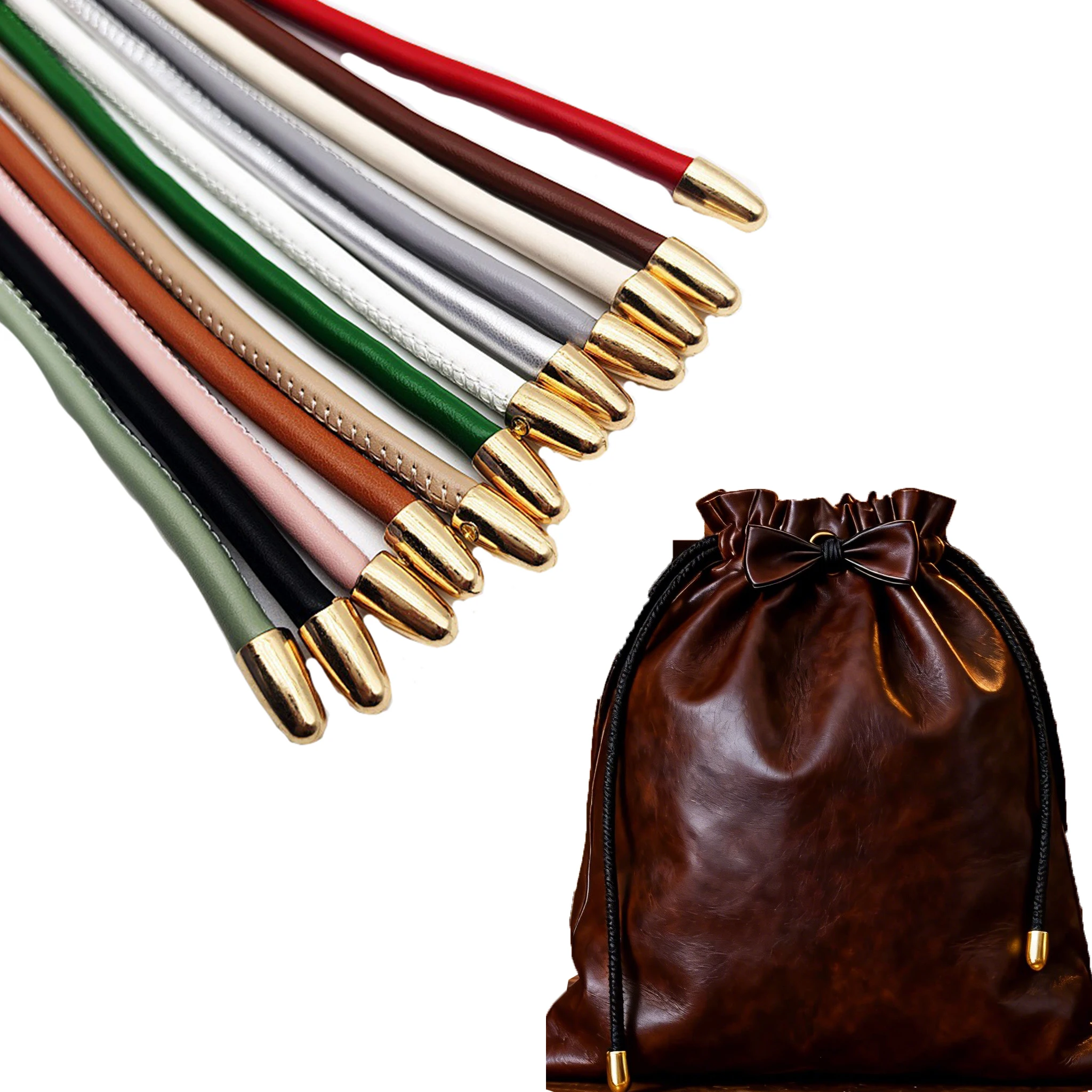 3-Pack DIY 75cm New Round Leather Drawstring Straps, Multi-Purpose Versatile Women's Bag Woven Handle Straps, Bag Accessories
3-Pack DIY 75cm New Round Leather Drawstring Straps, Multi-Purpose Versatile Women's Bag Woven Handle Straps, Bag Accessories