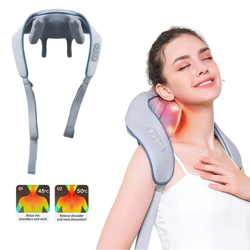 Multi-functional Neck and Shoulder Massager U-shaped Deep Tissue shiatsu Electric Air Compress Kneading Back Massager
Multi-functional Neck and Shoulder Massager U-shaped Deep Tissue shiatsu Electric Air Compress Kneading Back Massager
