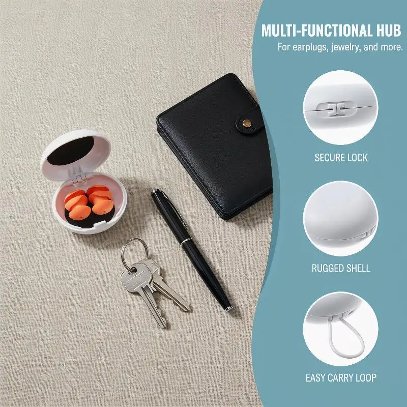 Portable Soundproof Round Earplug Storage Box Small Size Durable Holder for Tiny Jewelry Earplugs Student Use
Portable Soundproof Round Earplug Storage Box Small Size Durable Holder for Tiny Jewelry Earplugs Student Use