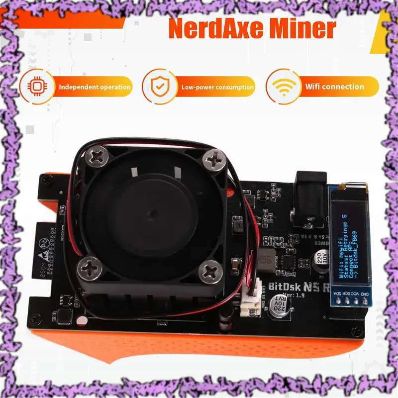 SCLL-Bitaxe Miner BM1397 200Gh/S Low Power Crypto Miner For Solo Bitcoin Mining AU Plug
SCLL-Bitaxe Miner BM1397 200Gh/S Low Power Crypto Miner For Solo Bitcoin Mining AU Plug
