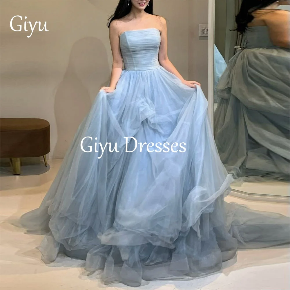 Giyu Simple Soft Tulle Korea Princess Prom Dresses Strapless Lace Up Evening Gowns Wedding Photo shoot Floor Length Customized
Giyu Simple Soft Tulle Korea Princess Prom Dresses Strapless Lace Up Evening Gowns Wedding Photo shoot Floor Length Customized