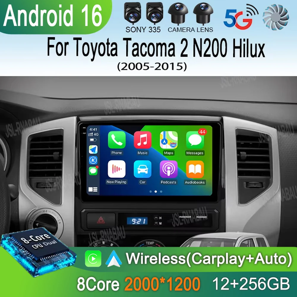 Car Radio Android 16 Carplay Auto 4G+WIFI For Toyota Tacoma 2 N200 Hilux 2005-2015 Navigation GPS Multimedia Video Player Stereo
Car Radio Android 16 Carplay Auto 4G+WIFI For Toyota Tacoma 2 N200 Hilux 2005-2015 Navigation GPS Multimedia Video Player Stereo