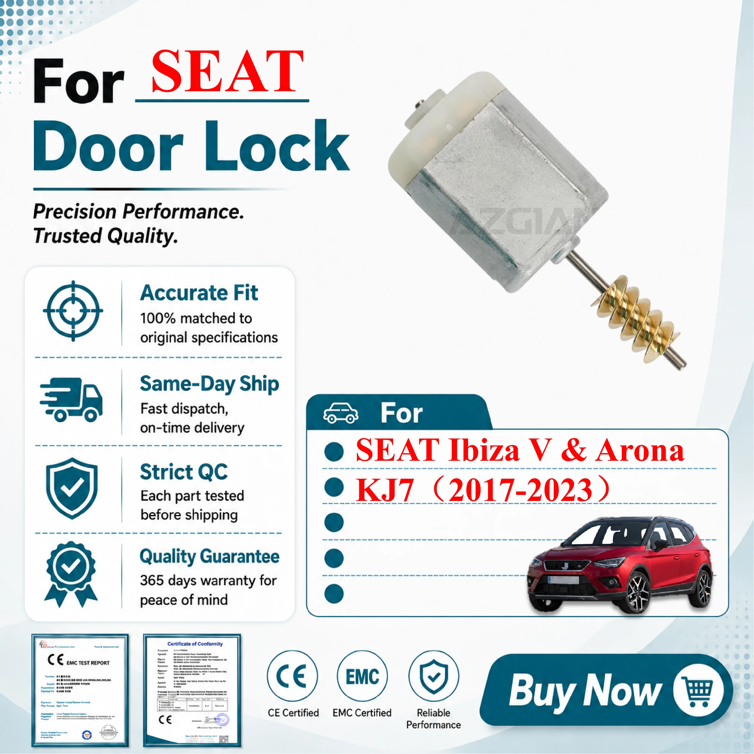 5TB 837 for 2019-2023 Seat Leon KL1 KL8 MK4/ 2016-2023 VW Touran 5T1 AD1 AX1 Door Lock Actuator Motor 12V
5TB 837 for 2019-2023 Seat Leon KL1 KL8 MK4/ 2016-2023 VW Touran 5T1 AD1 AX1 Door Lock Actuator Motor 12V