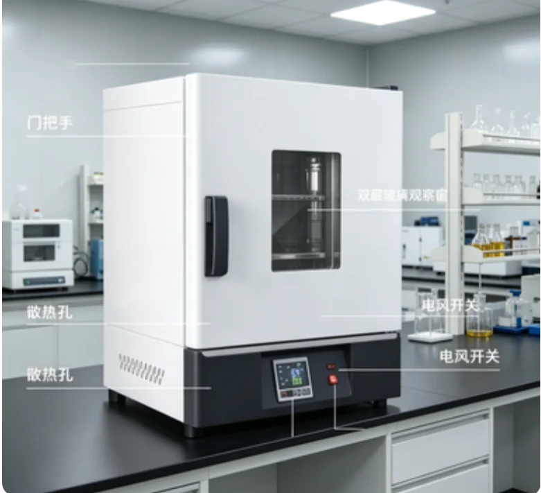 Laboratory High Temperature Dryer, Electric Blast Heating Aging Box with Headlight for Sample Baking and Aging Test
Laboratory High Temperature Dryer, Electric Blast Heating Aging Box with Headlight for Sample Baking and Aging Test